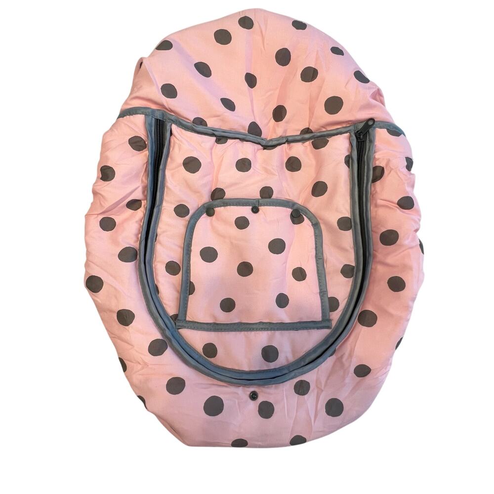 Dodo Nici Disney Pink Gray Polka Dot‎ Baby Infant Car Seat Cover Stretchy